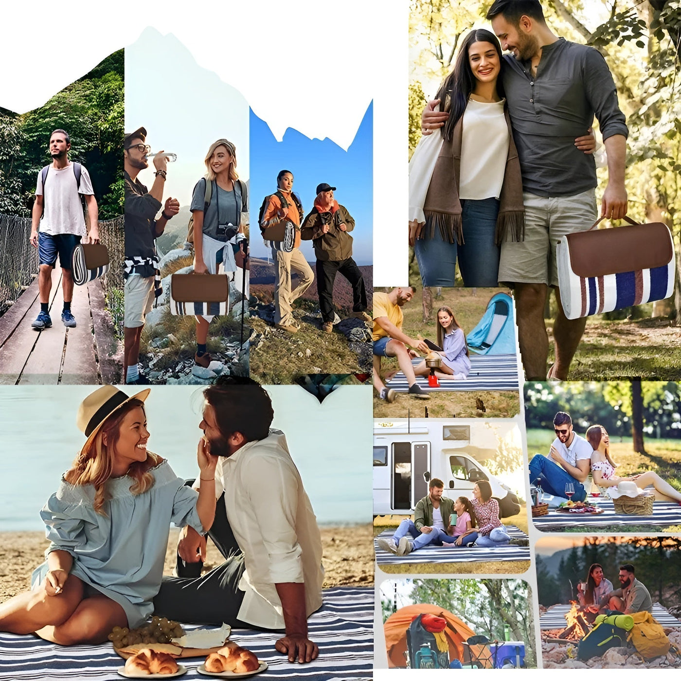 Außen-Decke für Picknicks und Strand –  Extra groß und kompakt | Für Frühling und Sommer