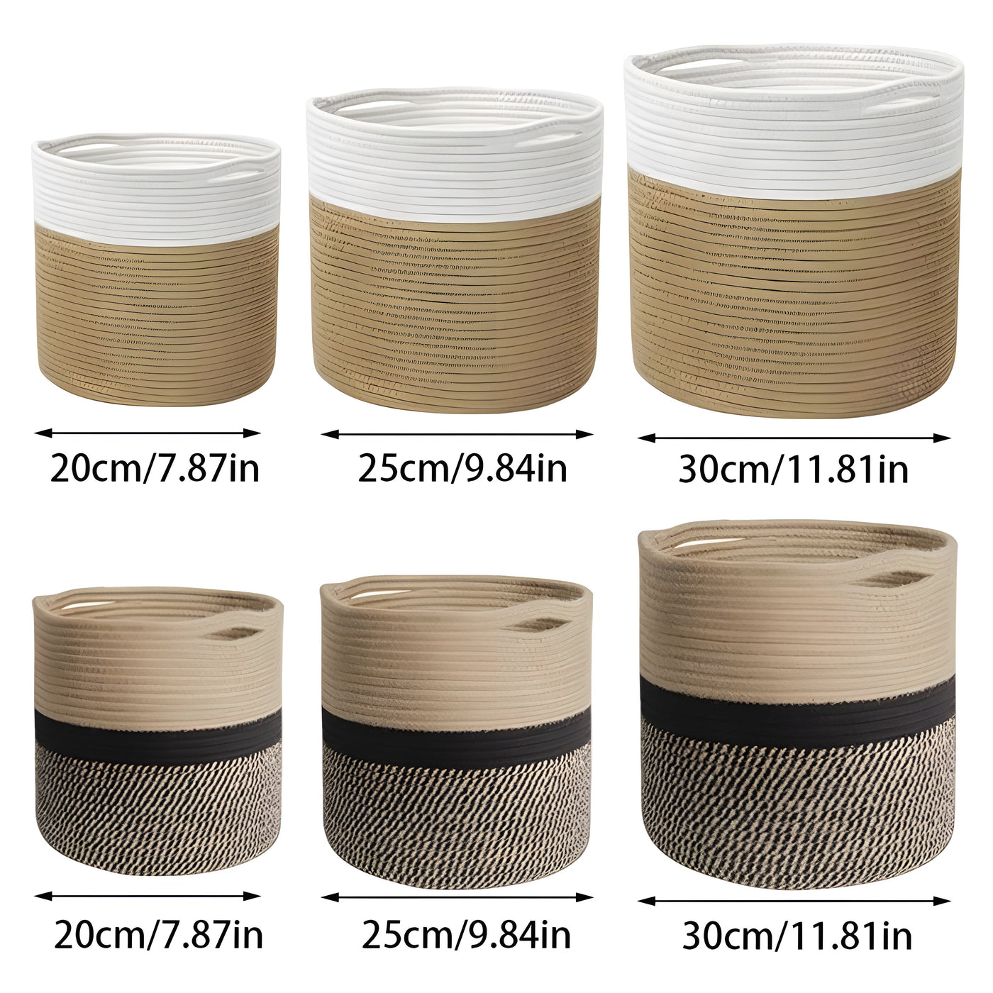 CottonCraft Basket - Faltbarer Geflochtener Seilkörbchen