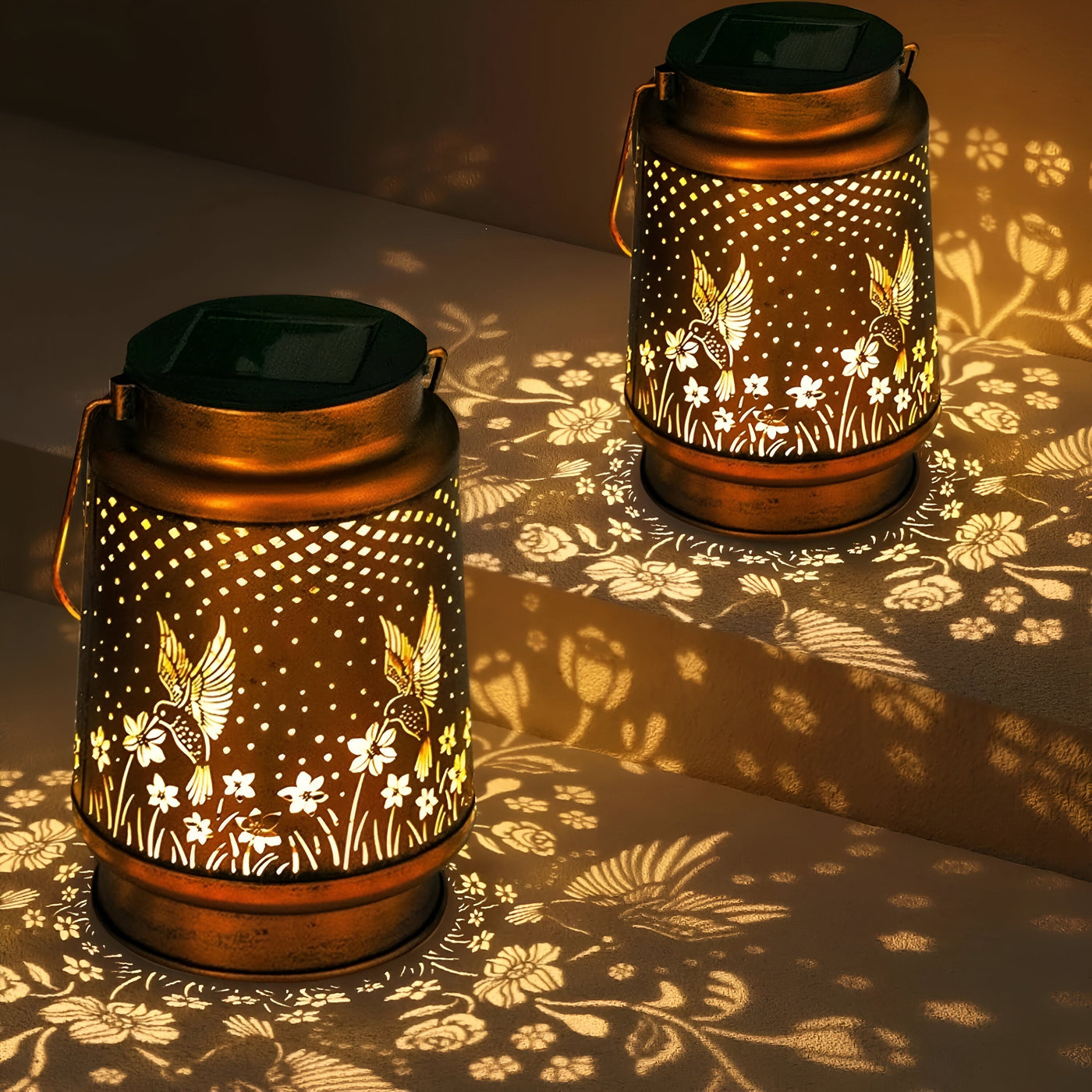 GlowWing Haven - Solar-Kolibri-Gartenlaterne