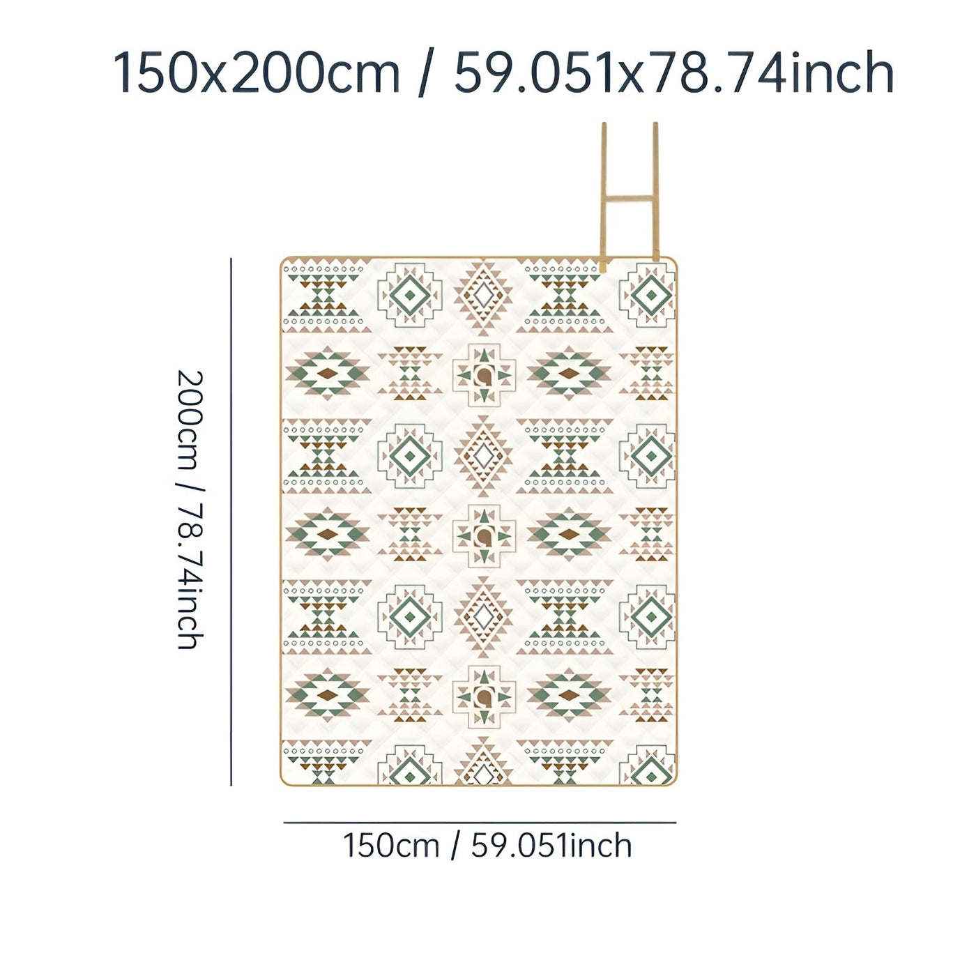 Picknickdecke mit Karomuster – Wasserdicht & Faltbar | Ideal für Park, Strand & Camping