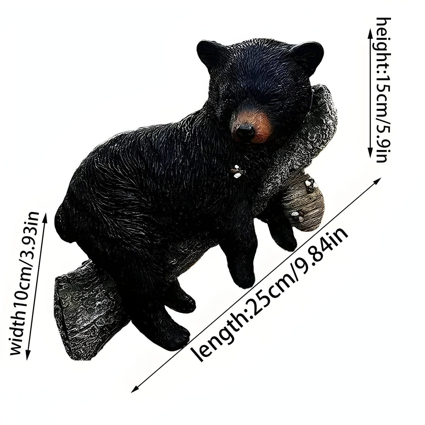 BearWhisper Skulptur – Wandmontierte Bärenschläfer Gartenstatue