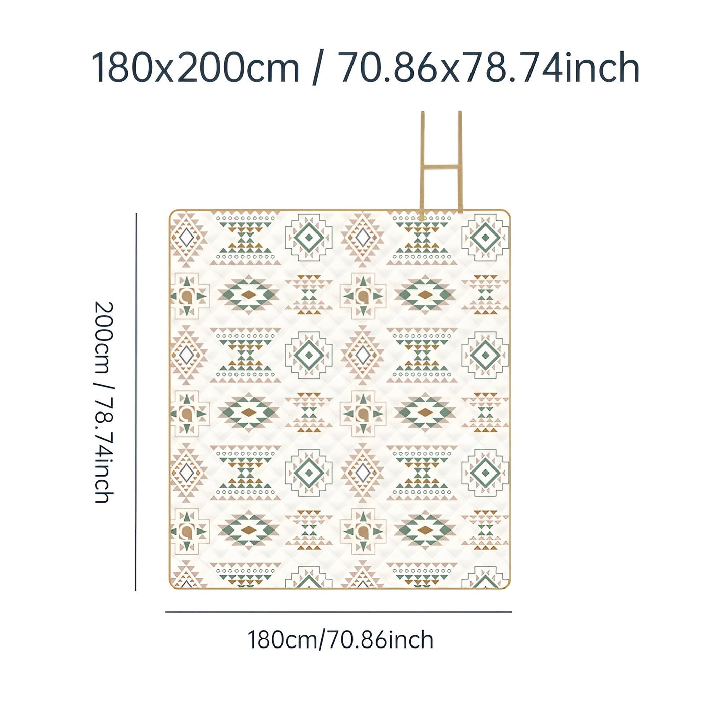 Picknickdecke mit Karomuster – Wasserdicht & Faltbar | Ideal für Park, Strand & Camping