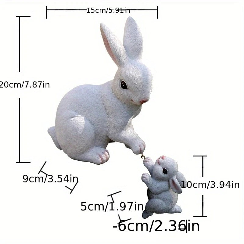 MeadowHops Statue - Skurrile Osterhasen Familie Statue