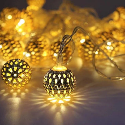 Solar-Lichterkette im marokkanischen Stil – Wasserdicht & Dekorativ für Garten und Balkon