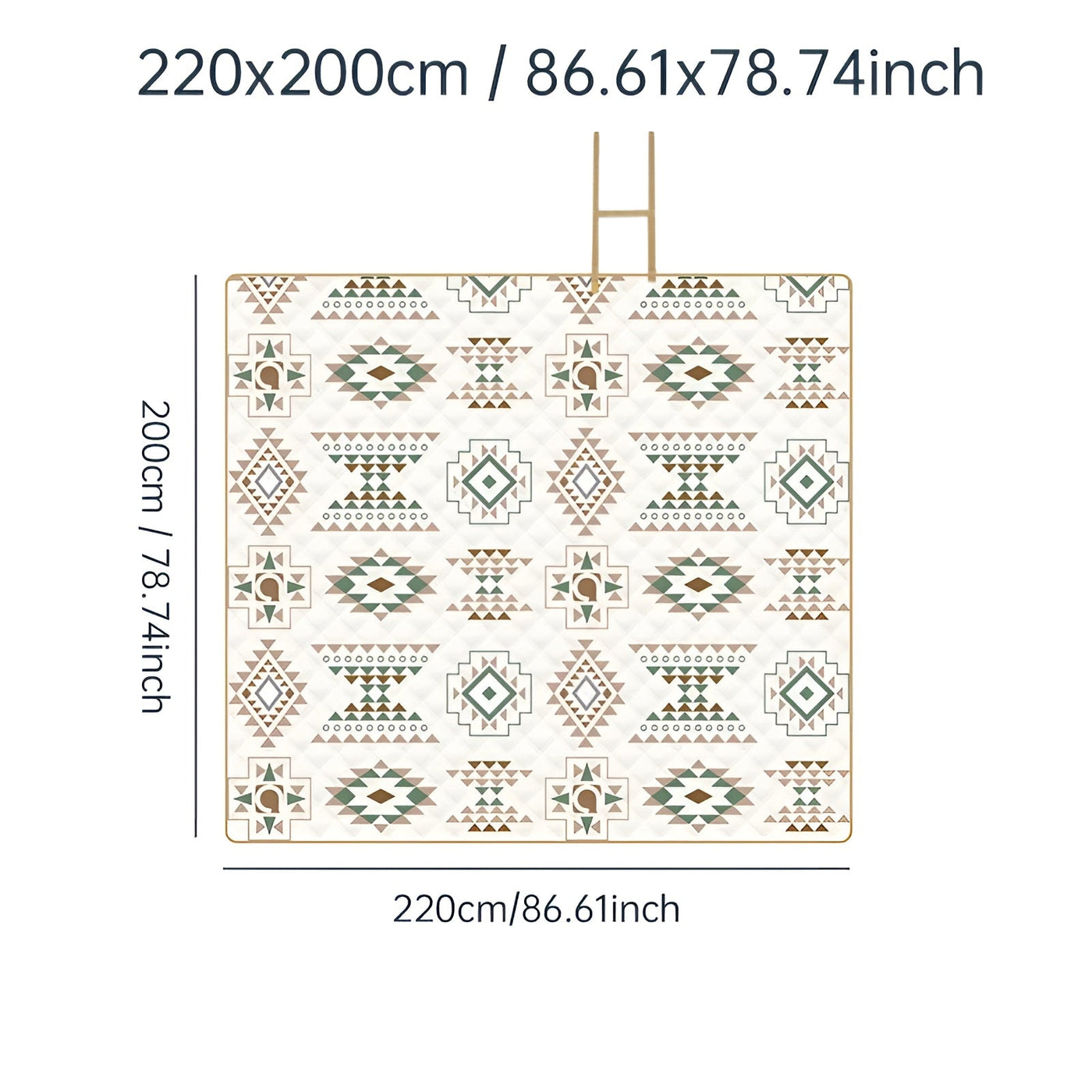 Picknickdecke mit Karomuster – Wasserdicht & Faltbar | Ideal für Park, Strand & Camping