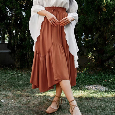 Renaissance High Waist Maxi Skirts with Pockets