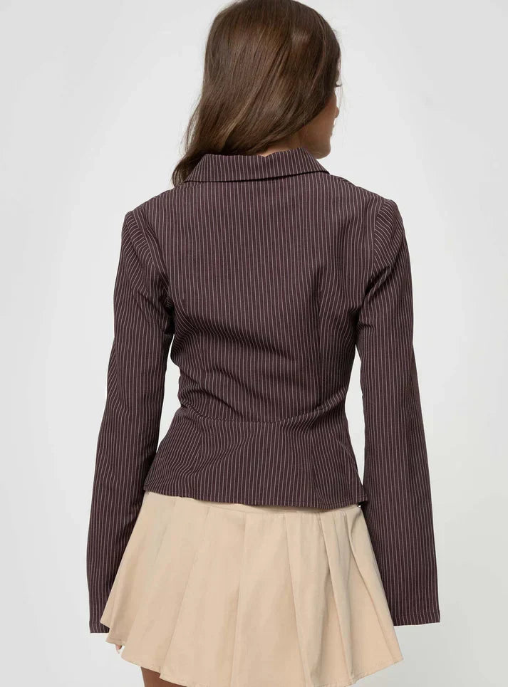 Veronica | Feminines Retro-Top mit Knopfleiste vorne