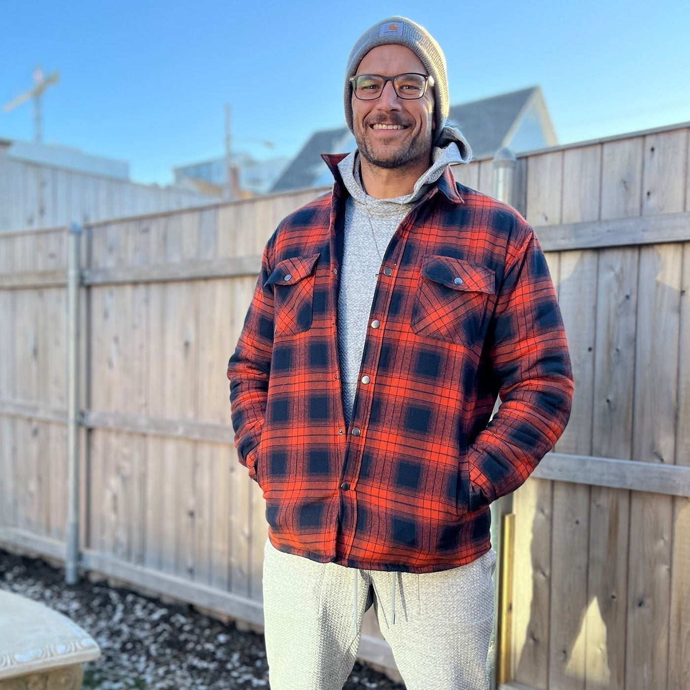 Erick - Gestreifte Flanelljacke