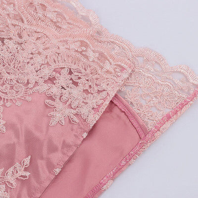 Oktoberfest Pink Dirndl Dress with Embroidered Apron and Blouse