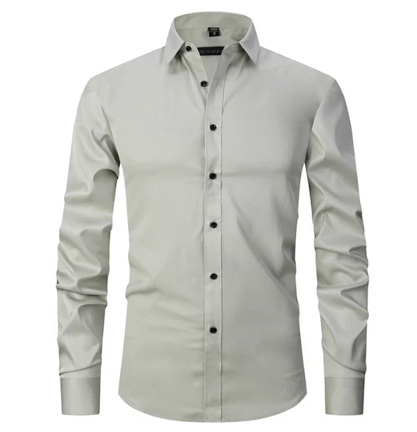 Herren Knopf Daunen Langarm Hemd | Schlanke Passform