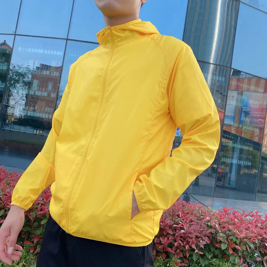 Herren Windbreaker Kapuze Jacke | Reißverschluss