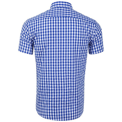 Men's Oktoberfest Bavarian Plaid Short Sleeve Shirt