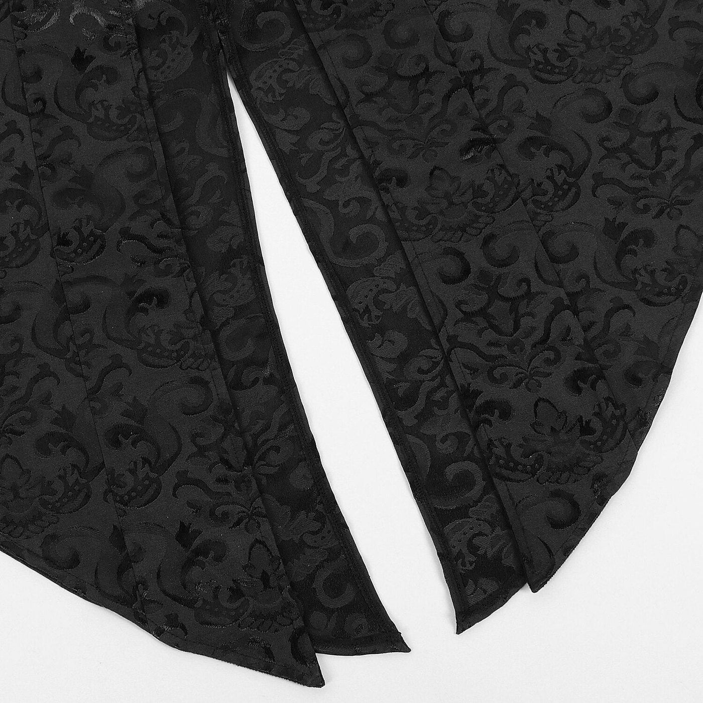 Men's Steampunk Black Brocade Tailcoat