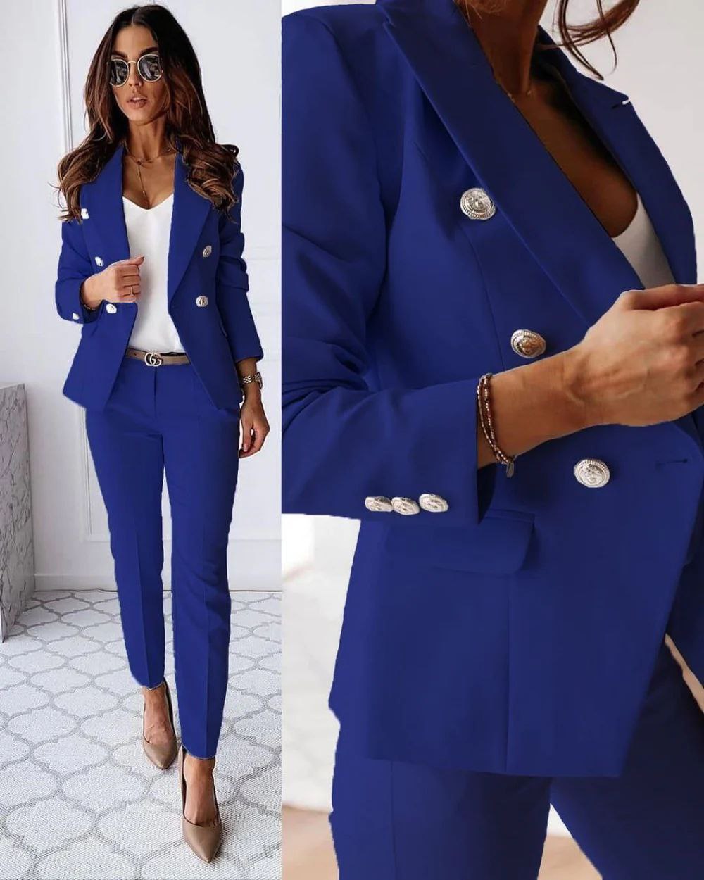 Heidi-Mode | Stilvolles Business-Set - Blazer+Hose