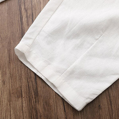 Classic Loose Fit Cotton Linen Blend Pants