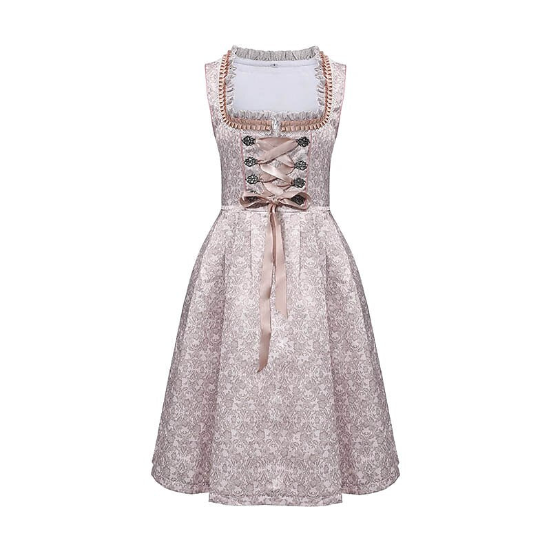 Oktoberfest Dirndl with Lace Trim Apron