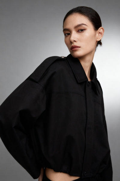 NOIR | SUEDE BOMBERJACKE