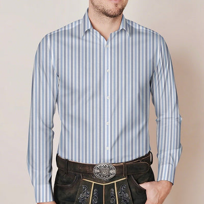 Men's Oktoberfest Striped Cotton Shirt