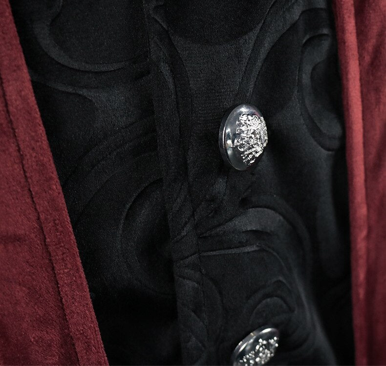 Men's Retro Vintage Steampunk Embroidered Tailcoat