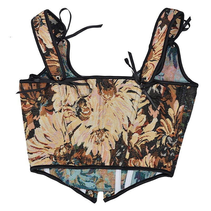 Renaissance Style Lace Design Corset Vest Bustier