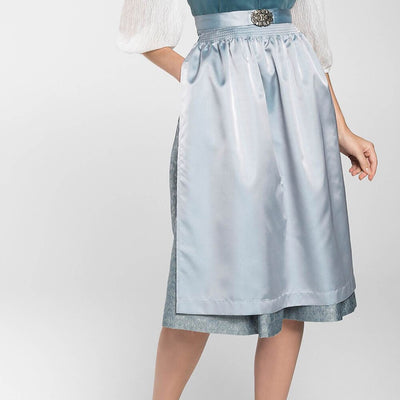 Oktoberfest Blue Classic Dirndl Dress with Apron