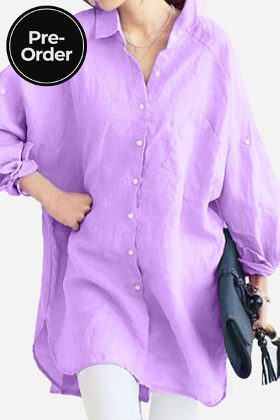 Lockeres Leinen-Shirt für Damen