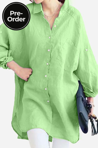 Lockeres Leinen-Shirt für Damen