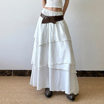 Classic Layered Maxi Skirt