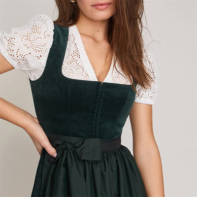 Oktoberfest Women's Deep Green Dirndl Dress