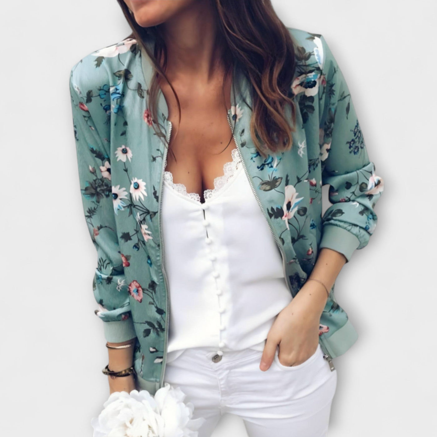 Kalira – Bomberjacke mit Blumenmuster
