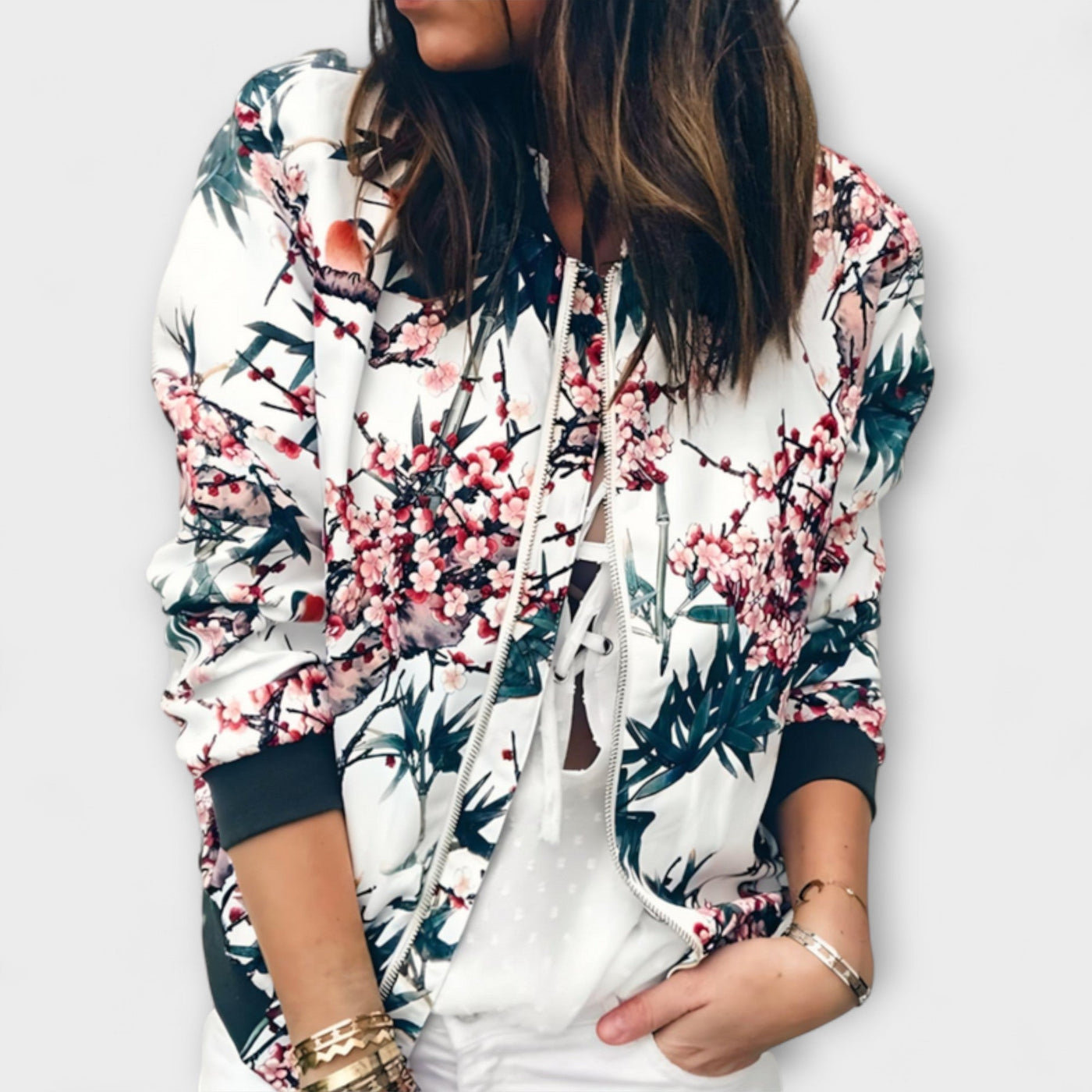 Kalira – Bomberjacke mit Blumenmuster