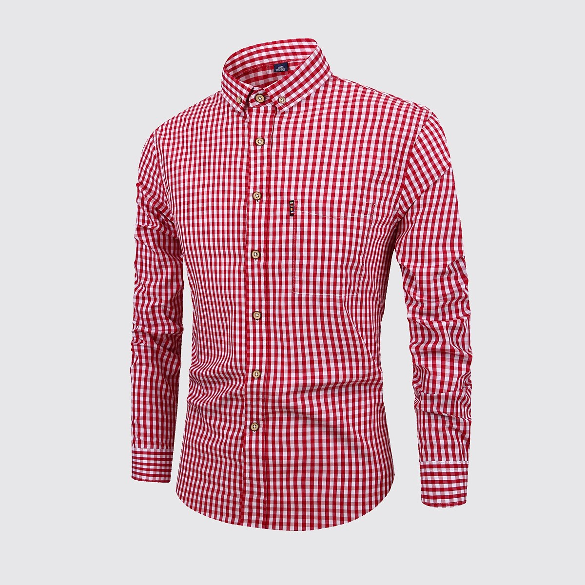 Men's Oktoberfest Gingham Long Sleeve Shirt