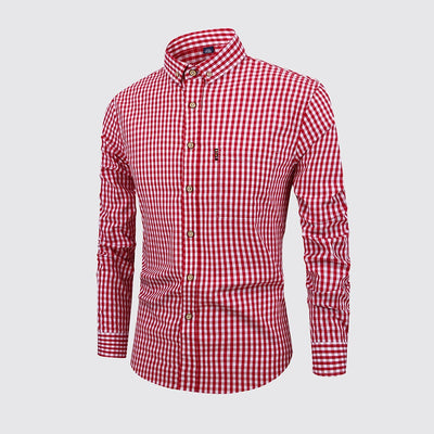 Men's Oktoberfest Gingham Long Sleeve Shirt
