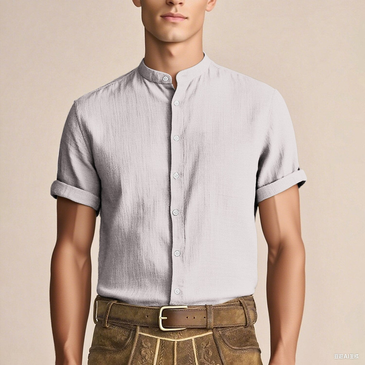 Men's Oktoberfest Linen Short Sleeve Shirt