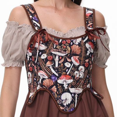 Renaissance Tie-Shoulder Corset U-Back
