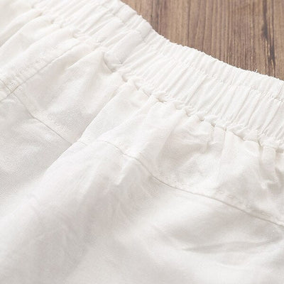 Classic Loose Fit Cotton Linen Blend Pants