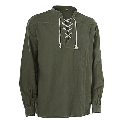 Pirate Style Lace-Up Poet Blouse