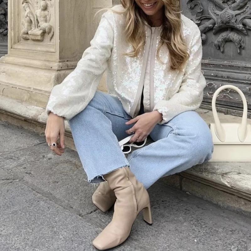 Jezza | Pailettes Bomberjacke