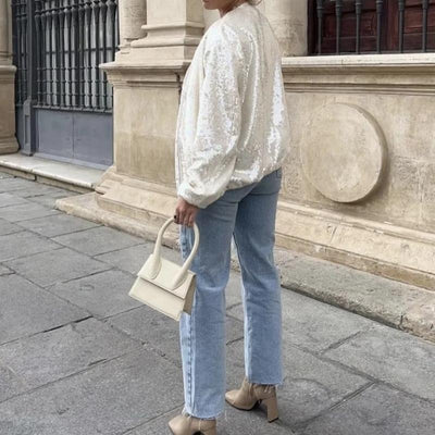 Jezza | Pailettes Bomberjacke