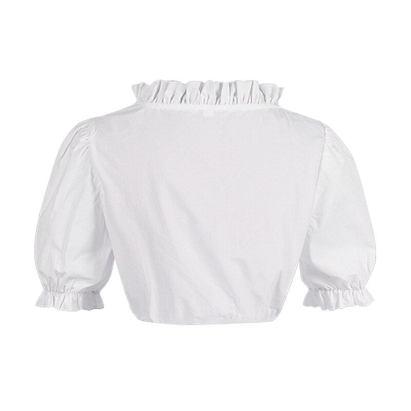 Oktoberfest Pink Dirndl Dress with Embroidered Apron and Blouse