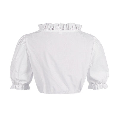 Oktoberfest Pink Dirndl Dress with Embroidered Apron and Blouse