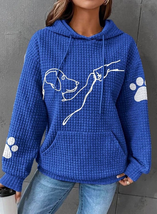 Paulina - Kapuzen-Sweatshirt mit Hundeaufdruck