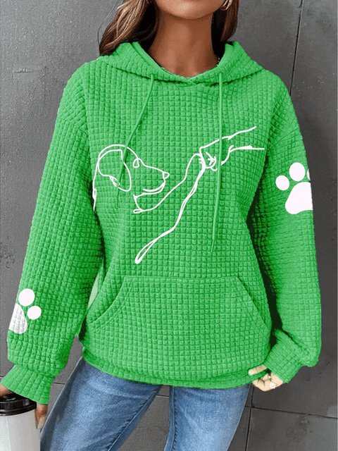 Paulina - Kapuzen-Sweatshirt mit Hundeaufdruck