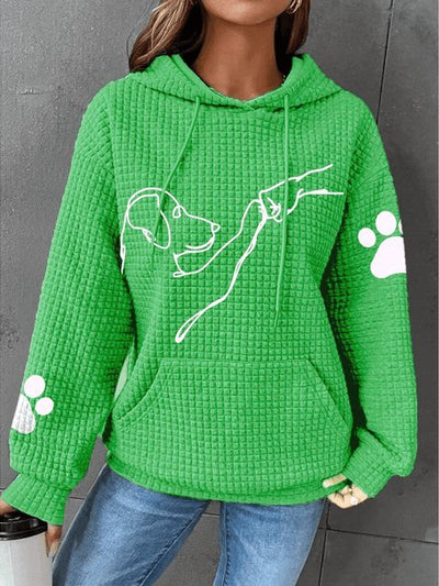 Paulina - Kapuzen-Sweatshirt mit Hundeaufdruck