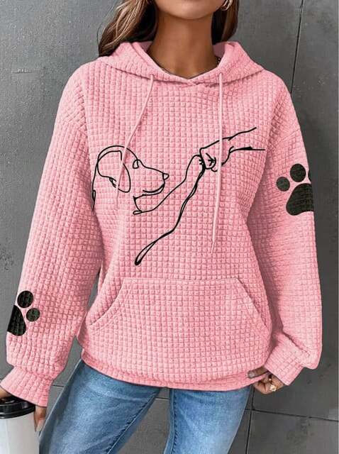 Paulina - Kapuzen-Sweatshirt mit Hundeaufdruck