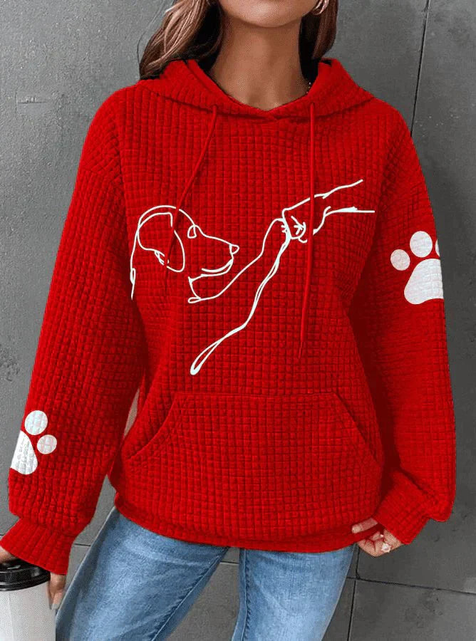 Paulina - Kapuzen-Sweatshirt mit Hundeaufdruck