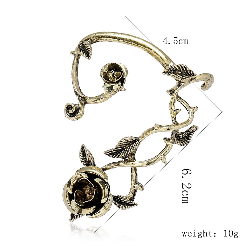 Rose Elf Ear Cuffs Flower Fairy Ear Accessories