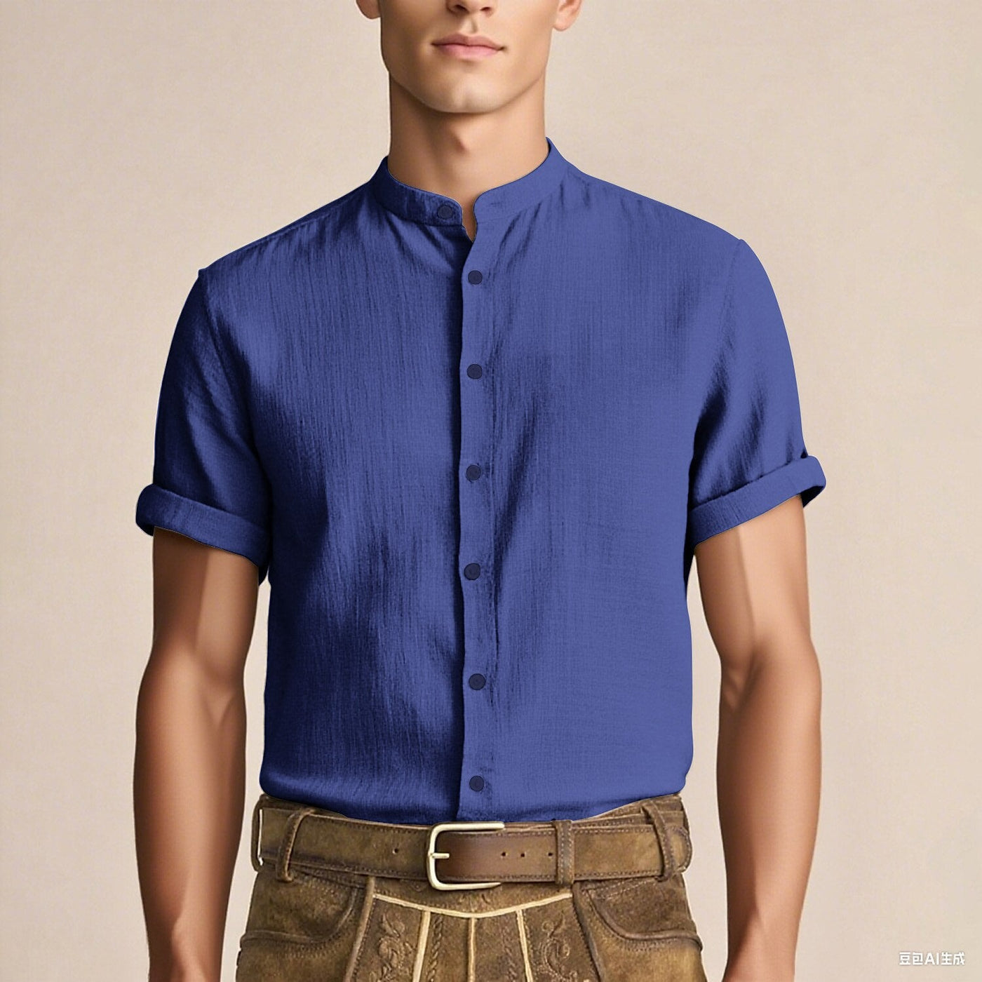 Men's Oktoberfest Linen Short Sleeve Shirt