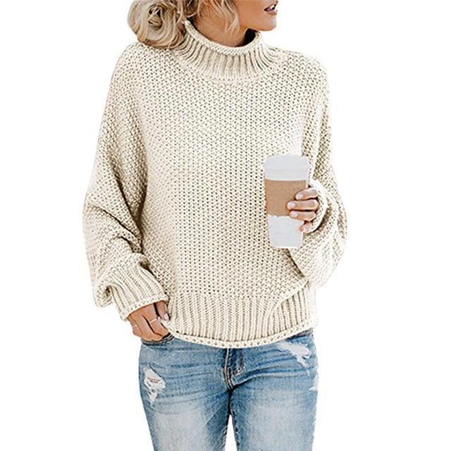 Heidi-Mode | trendiger hoher Kragen Pullover