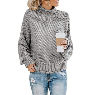 Heidi-Mode | trendiger hoher Kragen Pullover